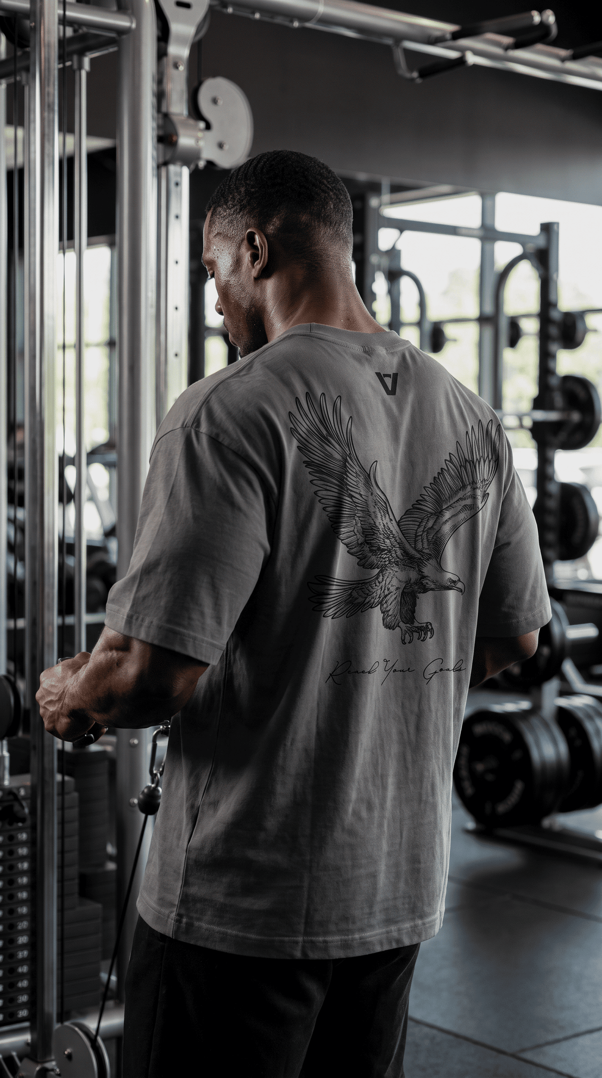 Camiseta Oversize Aguila Gris Vore