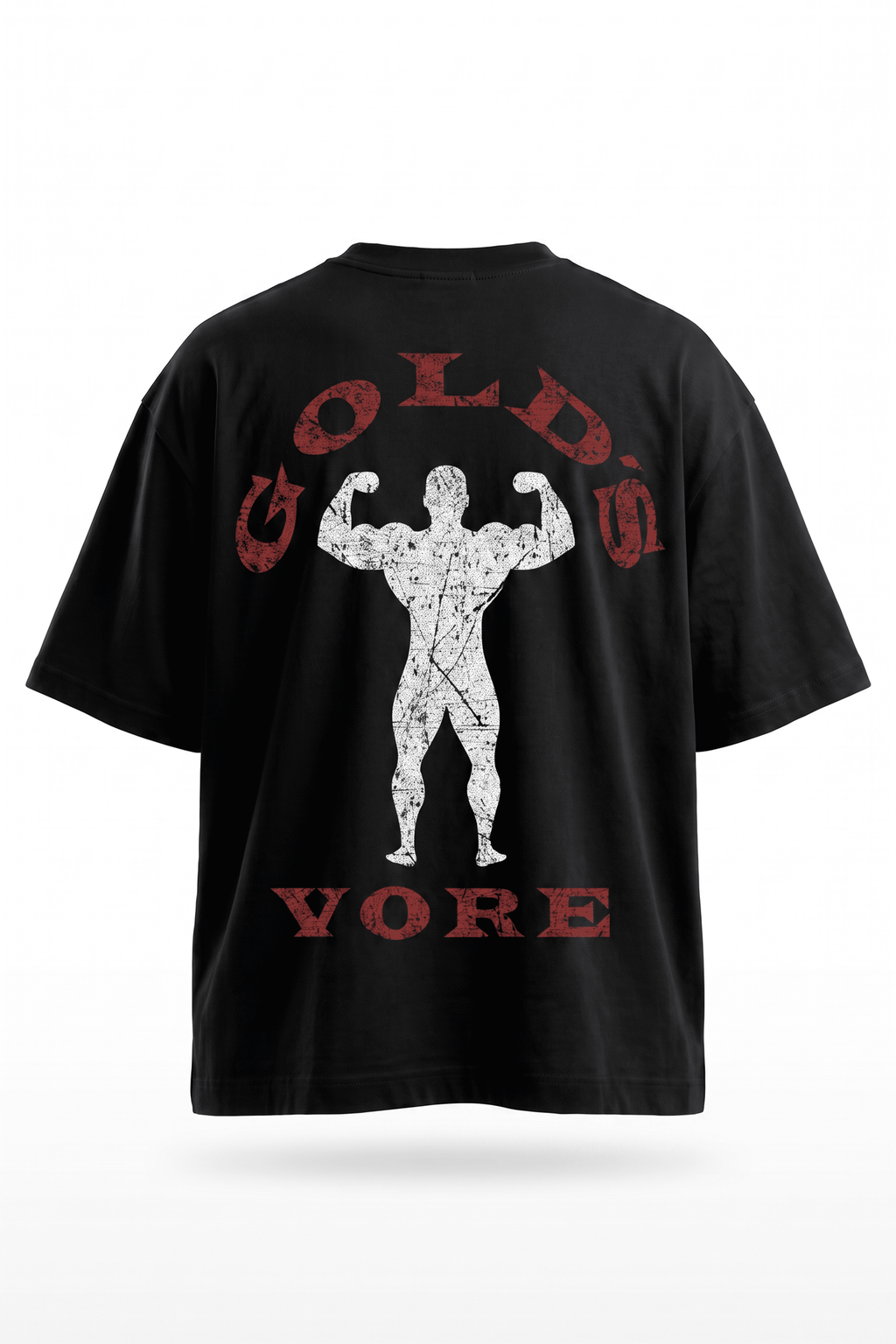Camiseta oversize VORE Gods negra de frente