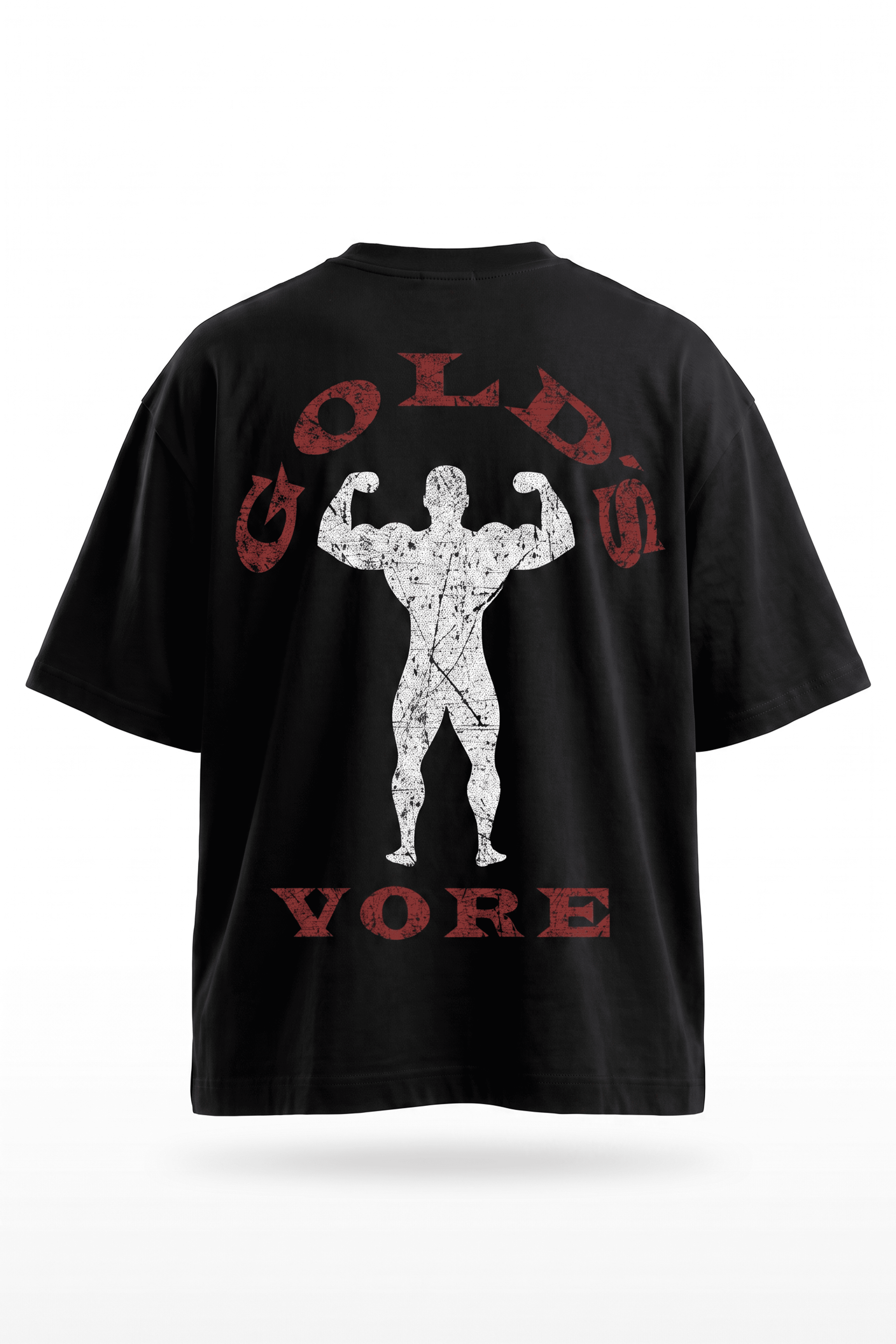 Camiseta oversize VORE Gods negra de frente