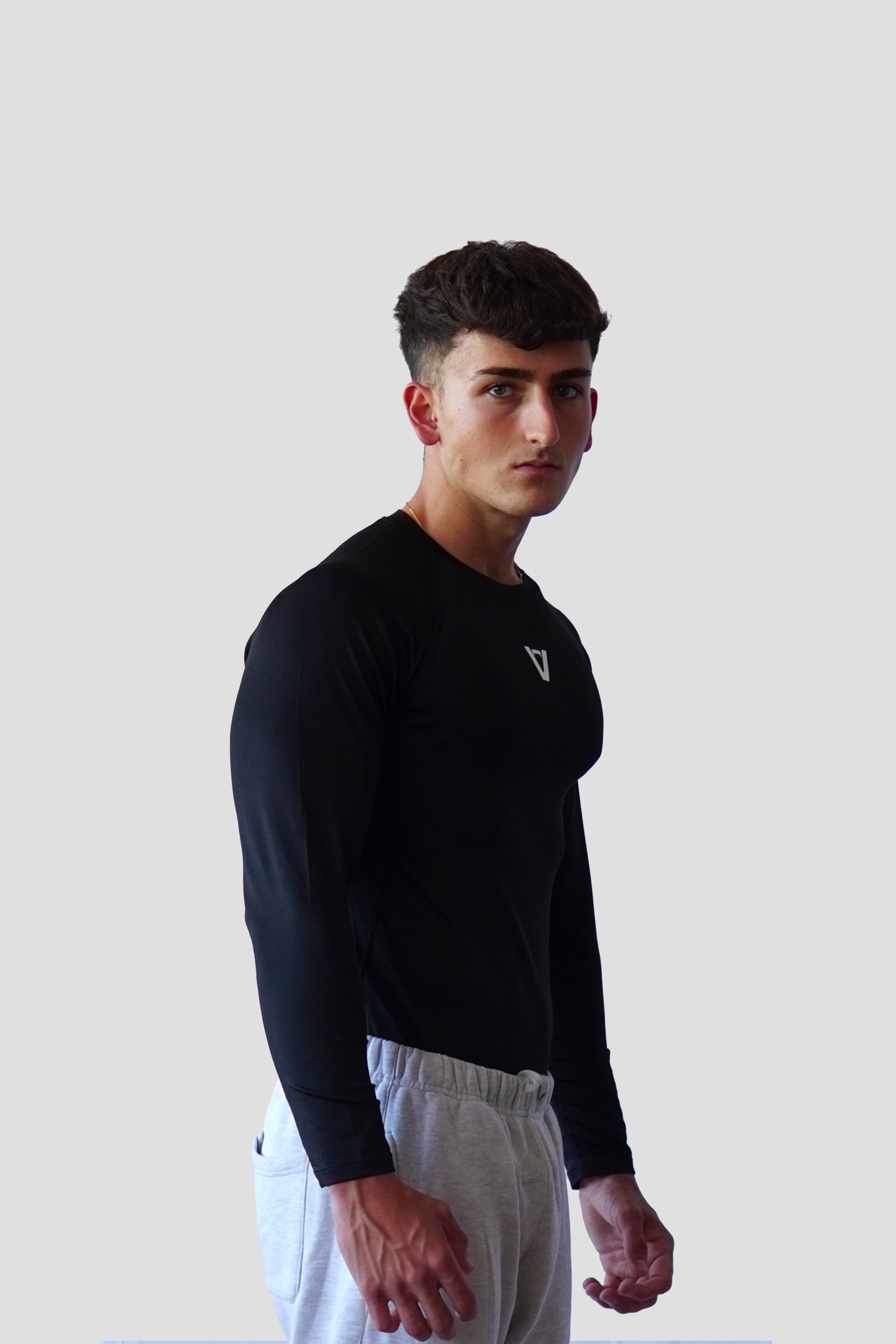 CAMISETA COMPRESIVA LARGA NEGRA