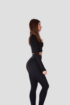 Top deportivo VORE Essence manga larga negro