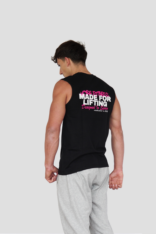 CAMISETA SIN MANGAS MADE FOR NEGRA